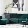 Luxe hoekbank lease model Ray velvet groen