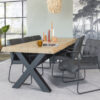 Eettafel Bassett met X poot leasen