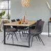 Huur eettafel Leroy met eiken blad