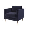 Fauteuil Correa Trendy Velvet in Blauw vooraanzicht