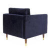 Fauteuil Correa Velvet blauw achteraanzicht betalen per maand