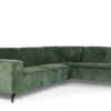 Hoekbank Peterson velvet groene bank