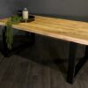 Eettafel Williams Eetkamertafel lease met U poot in zwarte poedercoat