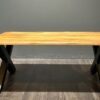 Salontafel Frazier mangohouten tafel met dubbele x poot