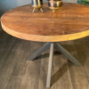 Lease eettafel Weber industrieel met mangohout en X poot in zwart