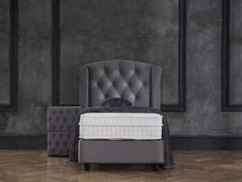 Boxspring Maria - 90 cm, Antraciet Leasiq